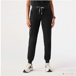 FIGS Technical Collection Zamora Jogger Pant Pockets Black Womens Sz L